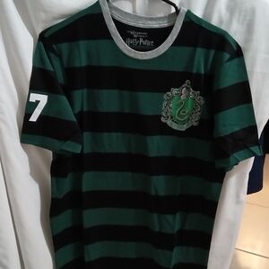 Unisex Universal Studios Harry Potter Slytherin Striped T Shirt Small NWT